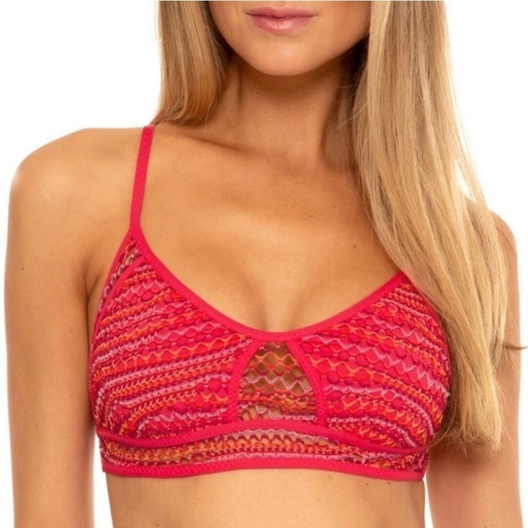 NWT Becca Ascend Grabiella Crochet Cross Back Bikini Top - Picture 1 of 8